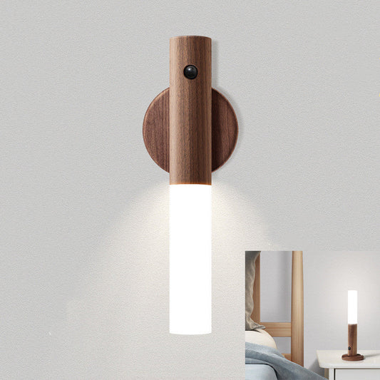 Motion Sensor Wall Light – Wood Accent-0
