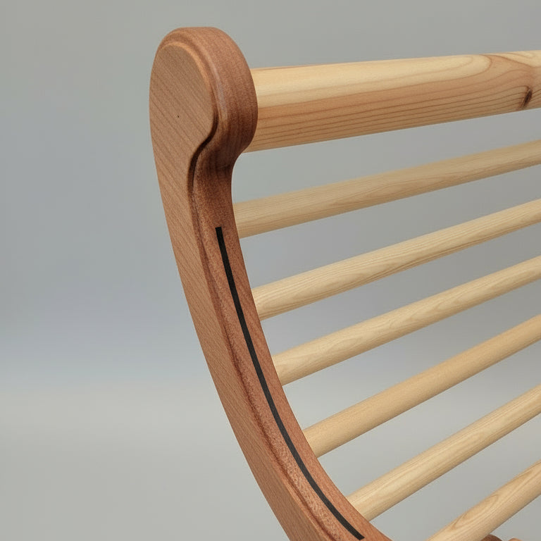 Close-up of Mona chair with a gray background