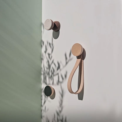 Walnut Wall Hook – White Sand Ceramic-2