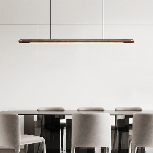 Solid Wood & Brass Pendant Light-0