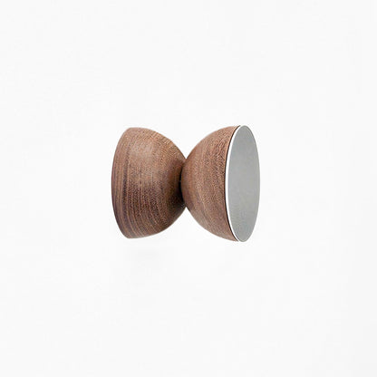 Walnut Wall Hook – Aluminium Finish - 5 cm-0