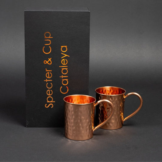 Hand-Hammered Copper Cocktail Mugs – Set of 2 (400 ml)-0