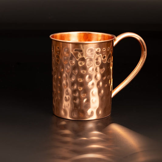 Hand-Hammered Copper Cocktail Mugs – Set of 2 (400 ml)-1