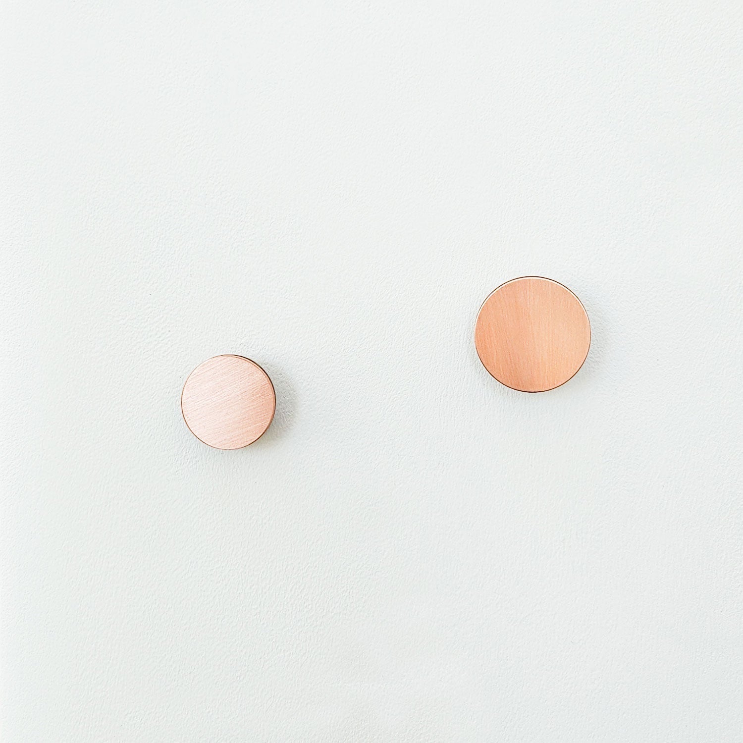 Round Walnut Wood & Copper Wall Mounted Coat Hook / Knob-2